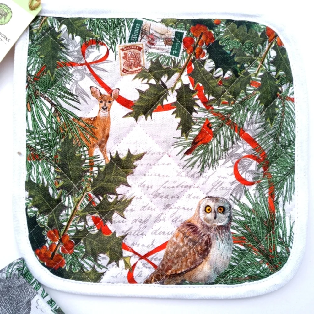 Michel Design Works by Stonewall Kitchen Winter Woodland Dish Towel & Potholder